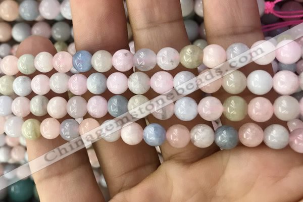 CMG330 15.5 inches 6mm round morganite beads wholesale