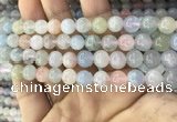 CMG342 15.5 inches 8mm round natural morganite beads