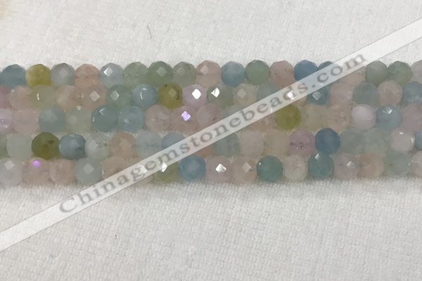 CMG350 15.5 inches 6mm faceted round amethyst gemstone beads