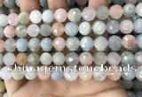 CMG381 15.5 inches 10mm faceted round morganite gemstone beads