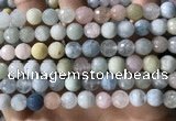 CMG387 15.5 inches 8mm faceted round morganite beads wholesale