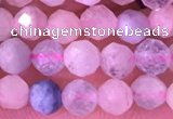 CMG396 15.5 inches 4mm faceted round morganite beads wholesale