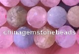 CMG397 15.5 inches 5mm faceted round morganite beads wholesale