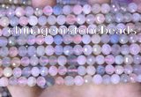 CMG415 15.5 inches 6mm faceted round morganite gemstone beads