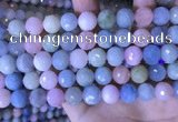 CMG418 15.5 inches 12mm faceted round morganite gemstone beads