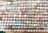 CMG514 15 inches 4mm round morganite gemstone beads