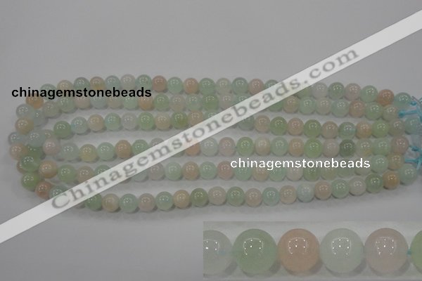 CMG52 15.5 inches 8mm round natural morganite beads wholesale