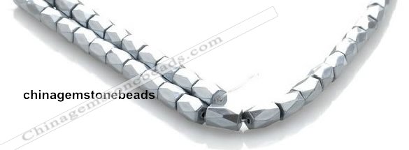 CMH01 16 inches 6*8mm faceted column magnetic hematite beads