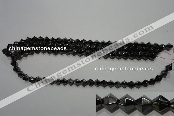 CMH136 15.5 inches 8*8mm faceted bicone magnetic hematite beads