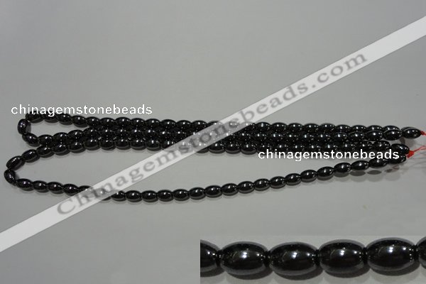 CMH146 15.5 inches 5*8mm rice magnetic hematite beads wholesale