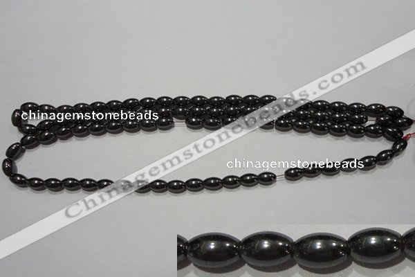 CMH147 15.5 inches 6*9mm rice magnetic hematite beads wholesale