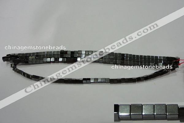 CMH159 15.5 inches 4*4mm cube magnetic hematite beads wholesale