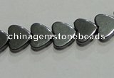 CMH174 15.5 inches 6*6mm heart magnetic hematite beads wholesale