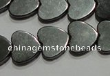 CMH175 15.5 inches 10*10mm heart magnetic hematite beads wholesale