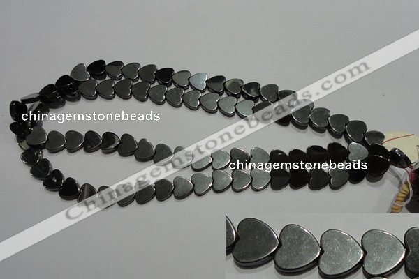 CMH175 15.5 inches 10*10mm heart magnetic hematite beads wholesale