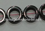 CMH179 15.5 inches 12mm donut magnetic hematite beads wholesale