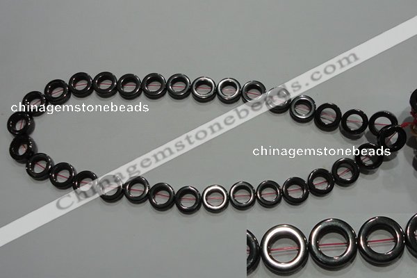 CMH179 15.5 inches 12mm donut magnetic hematite beads wholesale