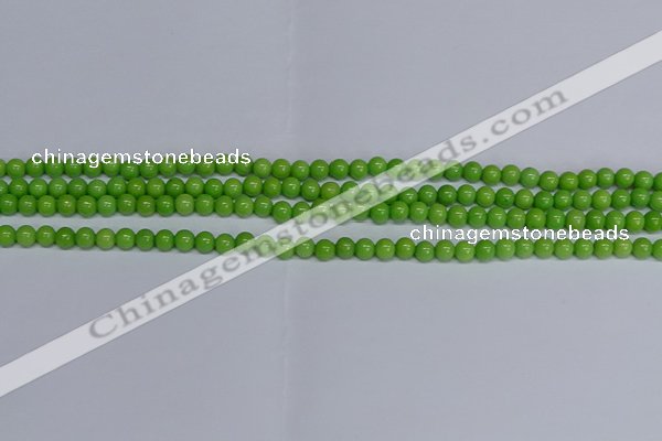CMJ113 15.5 inches 4mm round Mashan jade beads wholesale