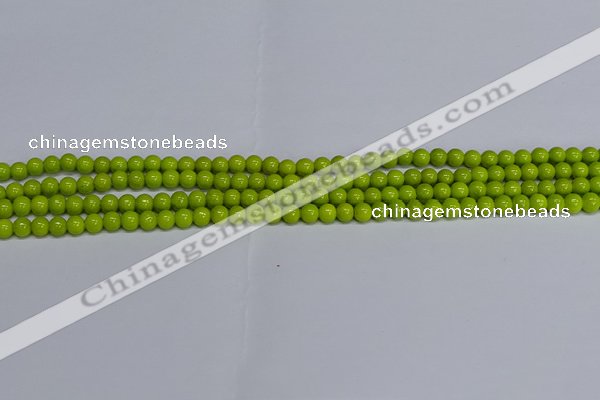 CMJ218 15.5 inches 4mm round Mashan jade beads wholesale