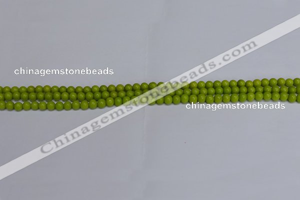 CMJ267 15.5 inches 4mm round Mashan jade beads wholesale