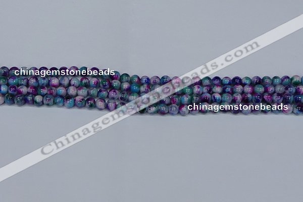 CMJ407 15.5 inches 4mm round rainbow jade beads wholesale