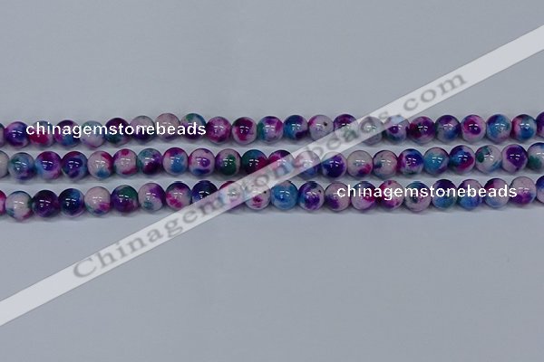 CMJ409 15.5 inches 8mm round rainbow jade beads wholesale