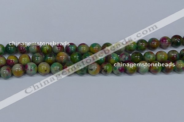 CMJ418 15.5 inches 12mm round rainbow jade beads wholesale