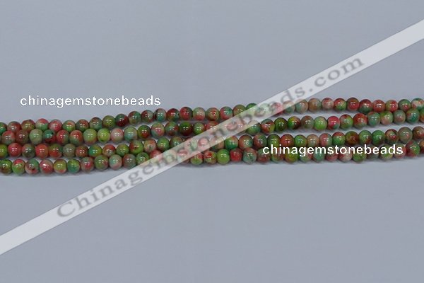 CMJ421 15.5 inches 4mm round rainbow jade beads wholesale