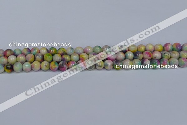 CMJ437 15.5 inches 8mm round rainbow jade beads wholesale