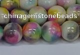 CMJ439 15.5 inches 12mm round rainbow jade beads wholesale