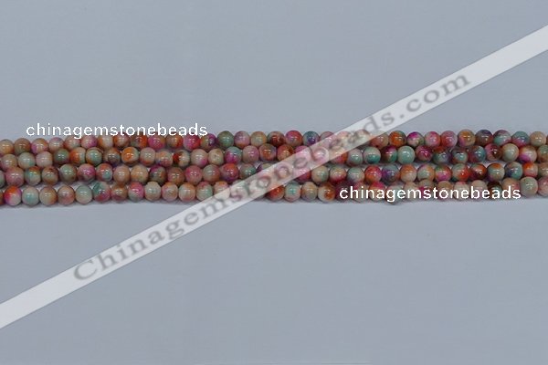 CMJ442 15.5 inches 4mm round rainbow jade beads wholesale