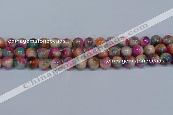 CMJ446 15.5 inches 12mm round rainbow jade beads wholesale