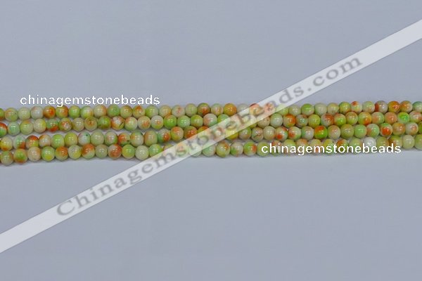 CMJ449 15.5 inches 4mm round rainbow jade beads wholesale