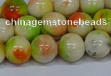 CMJ453 15.5 inches 12mm round rainbow jade beads wholesale