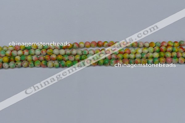 CMJ456 15.5 inches 4mm round rainbow jade beads wholesale