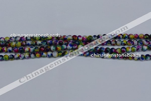 CMJ464 15.5 inches 6mm round rainbow jade beads wholesale