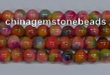 CMJ470 15.5 inches 4mm round rainbow jade beads wholesale