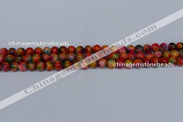 CMJ472 15.5 inches 8mm round rainbow jade beads wholesale