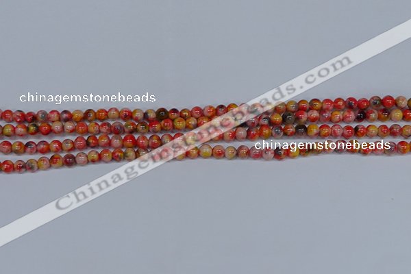 CMJ484 15.5 inches 4mm round rainbow jade beads wholesale