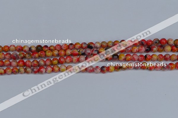 CMJ485 15.5 inches 6mm round rainbow jade beads wholesale