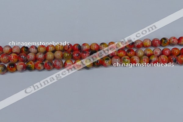 CMJ486 15.5 inches 8mm round rainbow jade beads wholesale