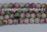 CMJ491 15.5 inches 4mm round rainbow jade beads wholesale