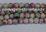 CMJ491 15.5 inches 4mm round rainbow jade beads wholesale