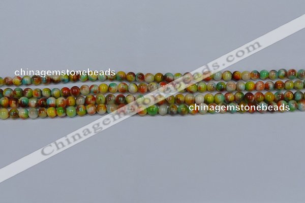 CMJ498 15.5 inches 4mm round rainbow jade beads wholesale