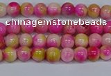 CMJ512 15.5 inches 4mm round rainbow jade beads wholesale