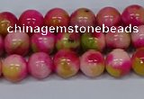 CMJ514 15.5 inches 8mm round rainbow jade beads wholesale