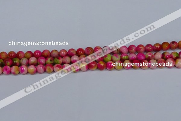 CMJ514 15.5 inches 8mm round rainbow jade beads wholesale