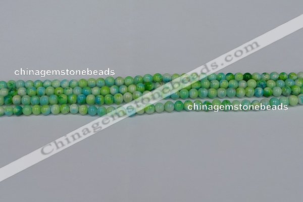 CMJ519 15.5 inches 4mm round rainbow jade beads wholesale