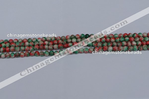 CMJ533 15.5 inches 4mm round rainbow jade beads wholesale