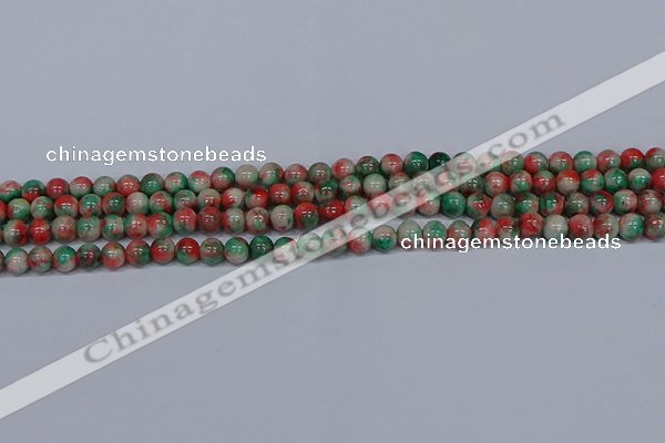 CMJ534 15.5 inches 6mm round rainbow jade beads wholesale